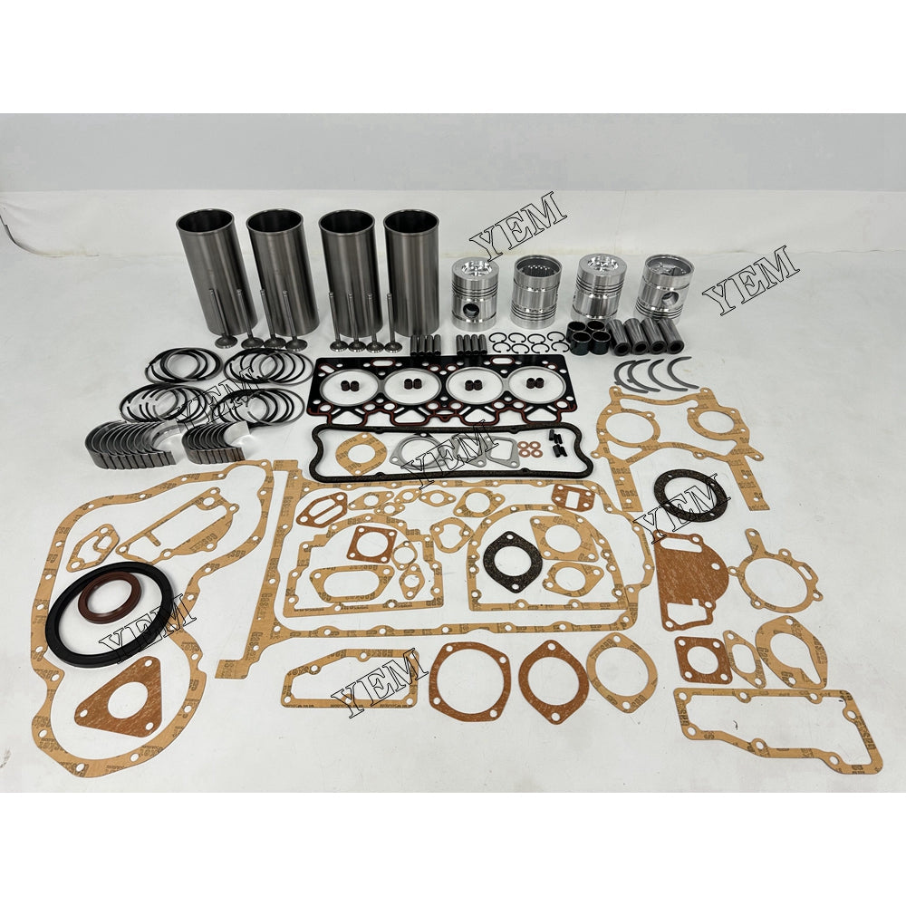 YEM Parts 4X Engine Overhaul Rebuild Kit With Gasket Bearing Valve Set For Perkins 4.236 For Perkins