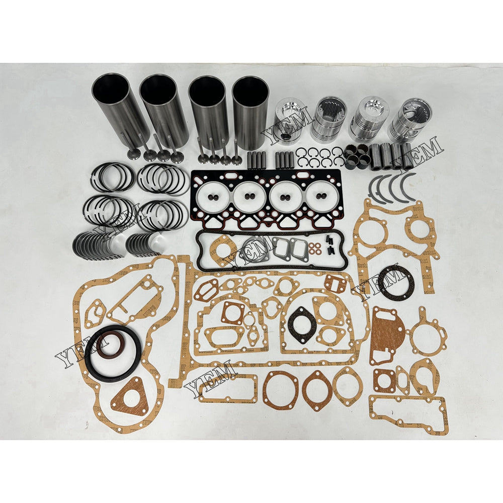 YEM Parts 4X Engine Overhaul Rebuild Kit With Gasket Bearing Valve Set For Perkins 4.236 For Perkins