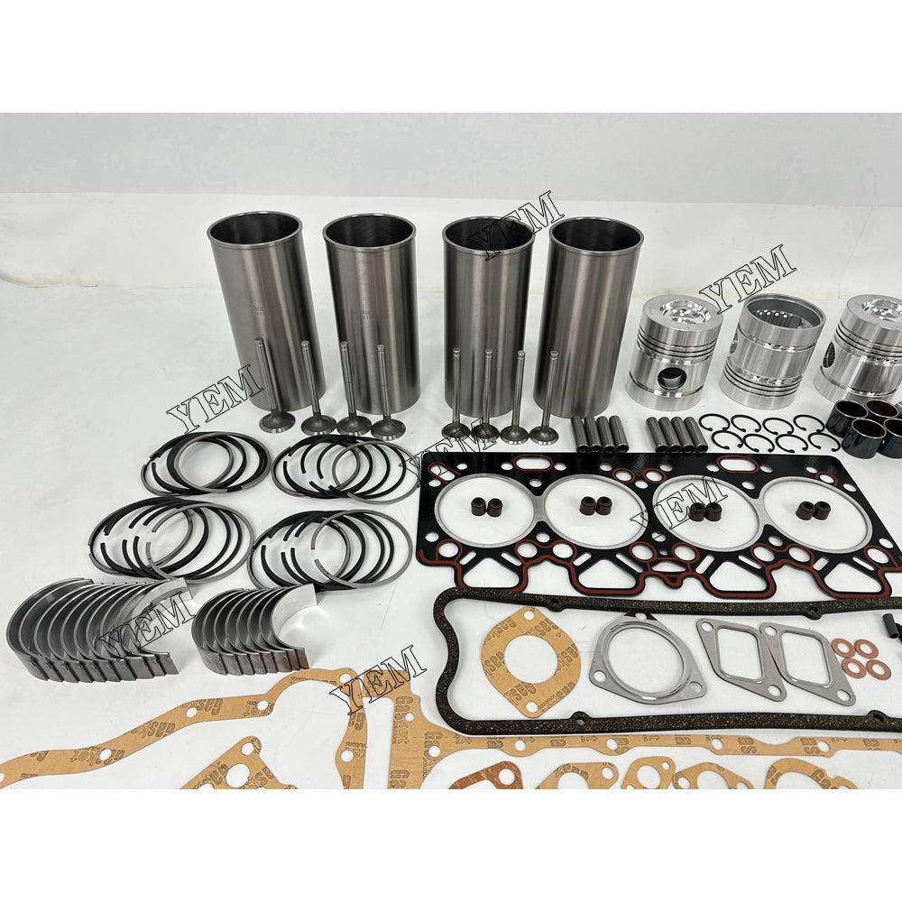 YEM Parts 4X Engine Overhaul Rebuild Kit With Gasket Bearing Valve Set For Perkins 4.236 For Perkins