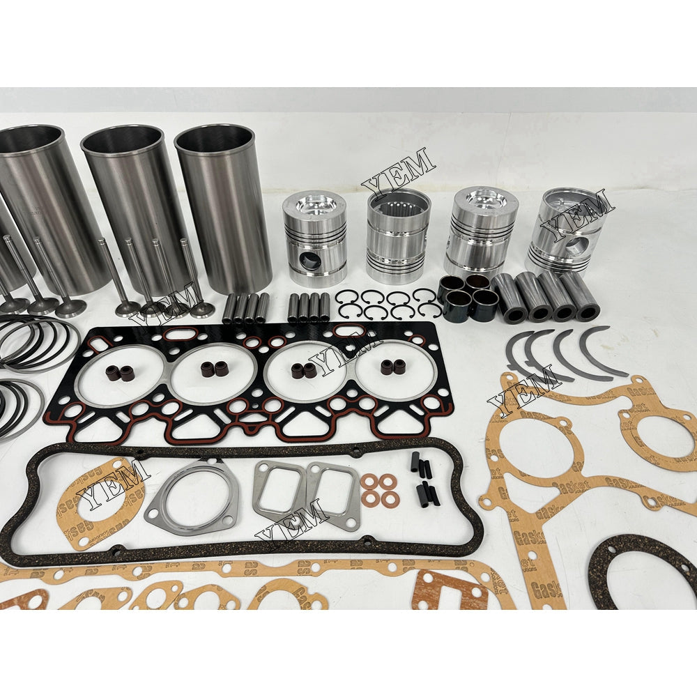 YEM Parts 4X Engine Overhaul Rebuild Kit With Gasket Bearing Valve Set For Perkins 4.236 For Perkins
