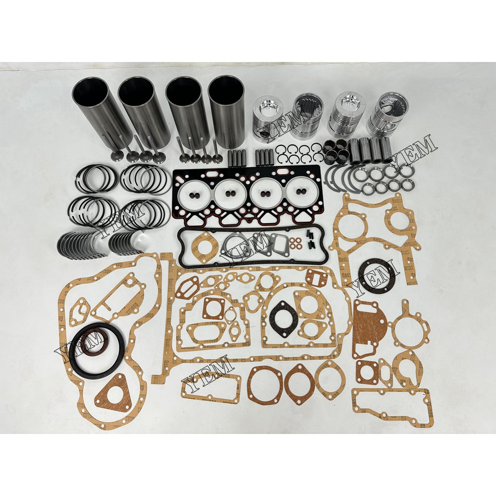 YEM Parts 4X Overhaul Rebuild Kit With Gasket Set Bearing-Valve Train For Perkins 4.236
