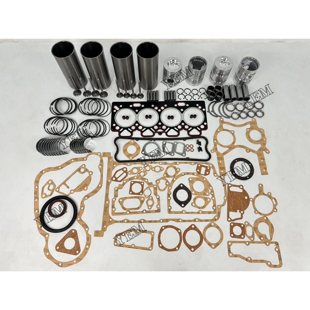 YEM Parts 4X Overhaul Rebuild Kit With Gasket Set Bearing-Valve Train For Perkins 4.236 For Perkins