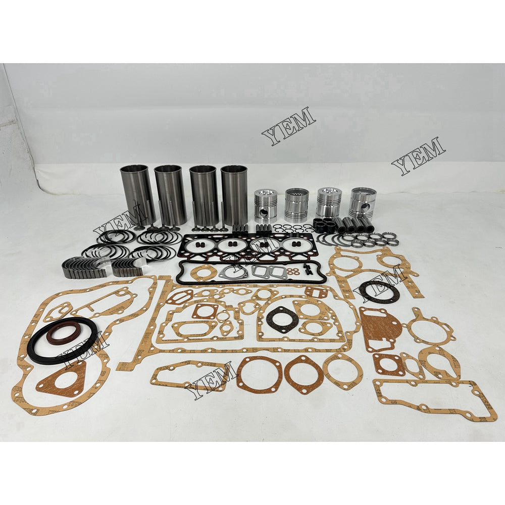 YEM Parts 4X Overhaul Rebuild Kit With Gasket Set Bearing-Valve Train For Perkins 4.236 For Perkins