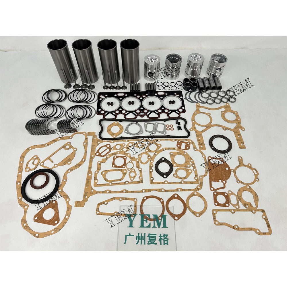 YEM Parts 4X Overhaul Rebuild Kit With Gasket Set Bearing-Valve Train For Perkins 4.236 For Perkins
