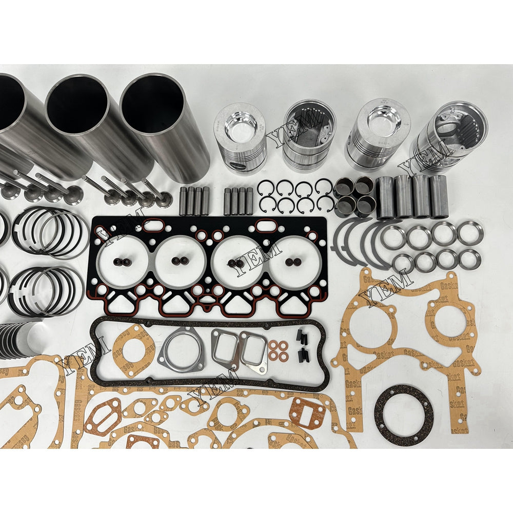YEM Parts 4X Overhaul Rebuild Kit With Gasket Set Bearing-Valve Train For Perkins 4.236 For Perkins