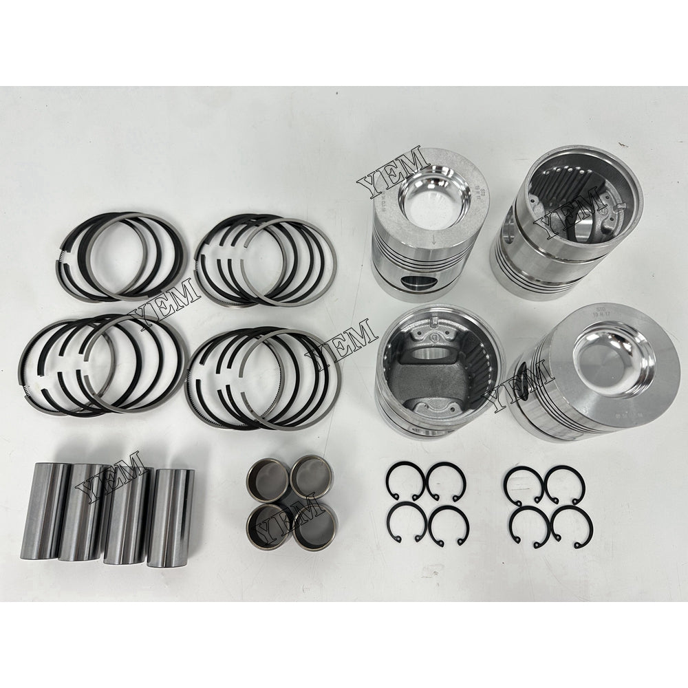 YEM Parts 4X Piston With Rings For Perkins 4.236 generator set Engine For Perkins
