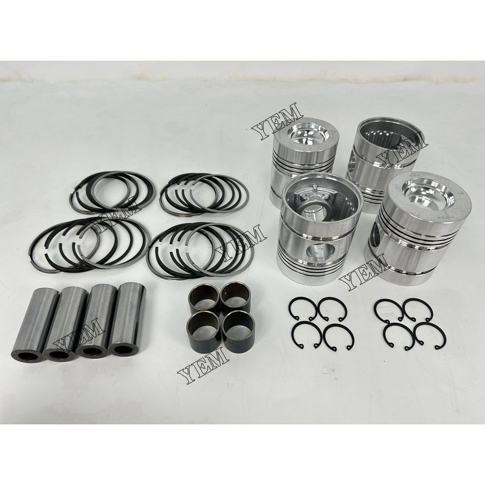 YEM Parts 4X Piston With Rings For Perkins 4.236 generator set Engine For Perkins
