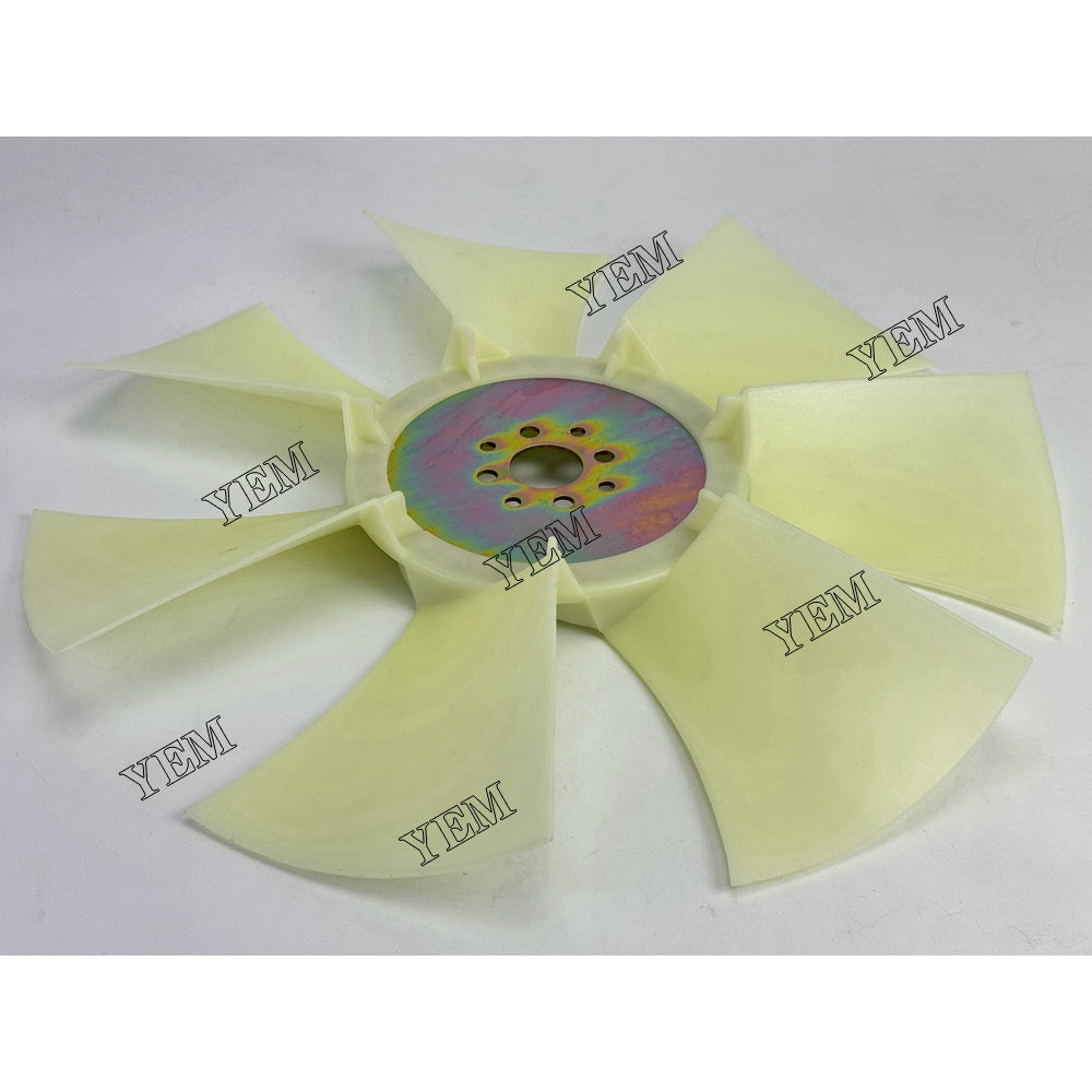 YEM Parts Fan Blade 8 holes7 Blade For Yanmar 4TNE98 Neuson 8002 excavator Engine