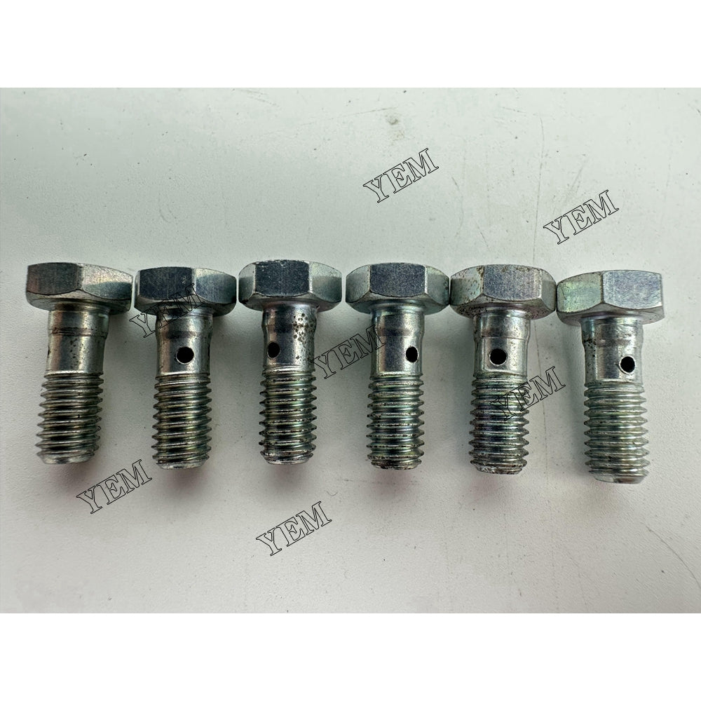 YEM Parts 6X Injector Return Pipe Screw For Komatsu 6D102 compressor Engine