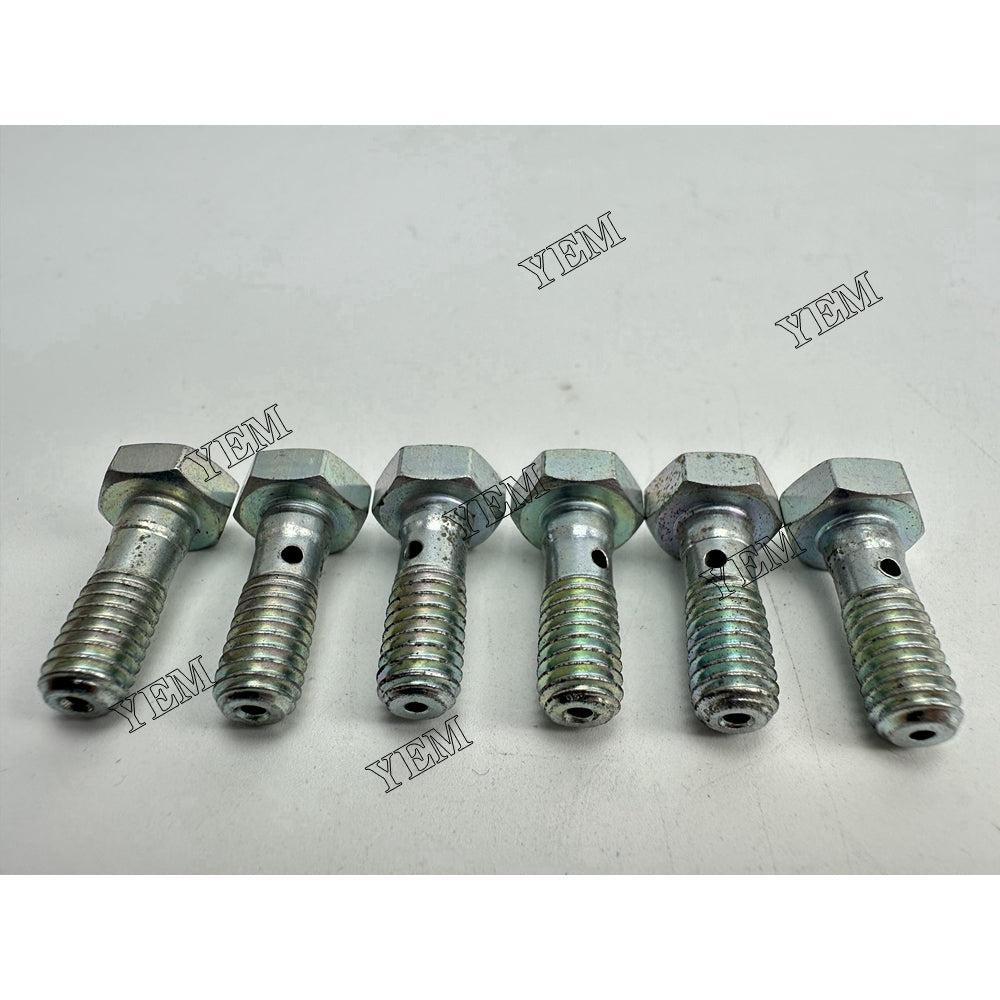YEM Parts 6X Injector Return Pipe Screw For Komatsu 6D102 compressor Engine For Komatsu