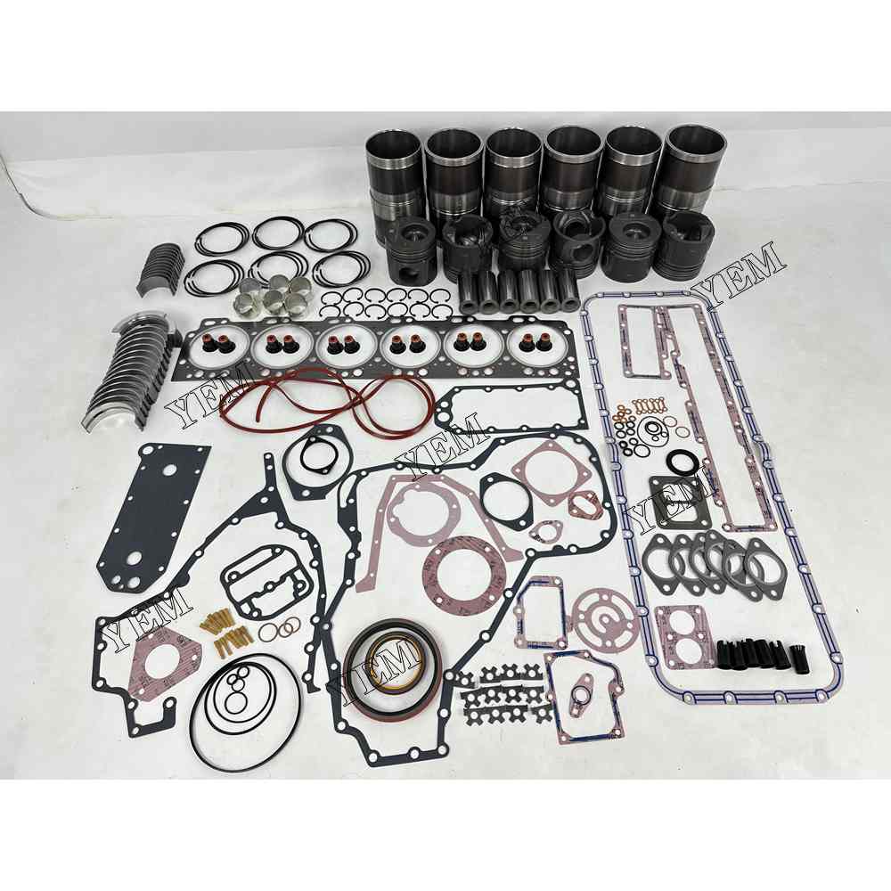 YEM Parts 6X 5343091 Overhaul Rebuild Kit With Gasket Set Bearing For Cummins 6LTAA9.3 For Cummins