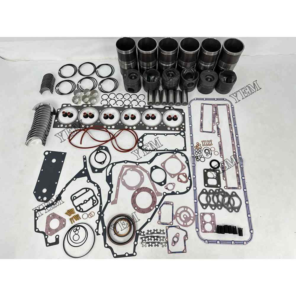YEM Parts 6X 5343091 Overhaul Rebuild Kit With Gasket Set Bearing For Cummins 6LTAA9.3 For Cummins