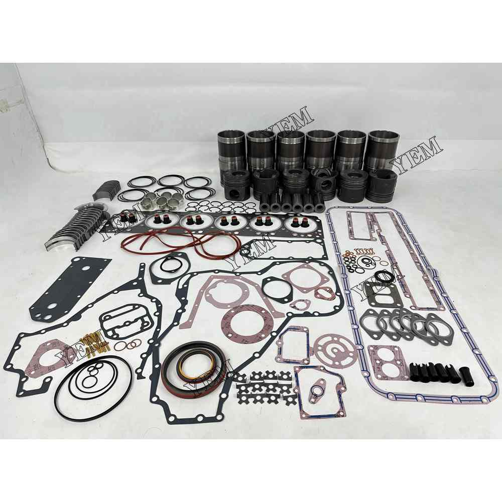 YEM Parts 6X 5343091 Overhaul Rebuild Kit With Gasket Set Bearing For Cummins 6LTAA9.3 For Cummins