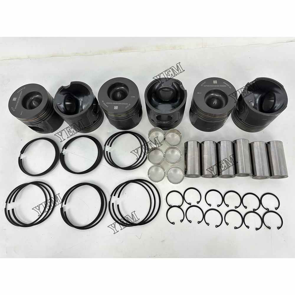 YEM Parts 6X 5343091 Piston With Rings For Cummins 6LTAA9.3 Engine For Cummins