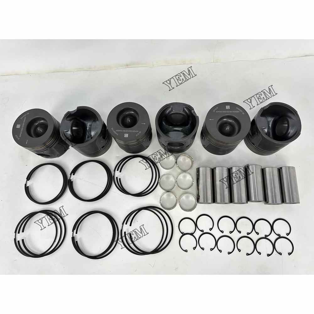 YEM Parts 6X 5343091 Piston With Rings For Cummins 6LTAA9.3 Engine For Cummins