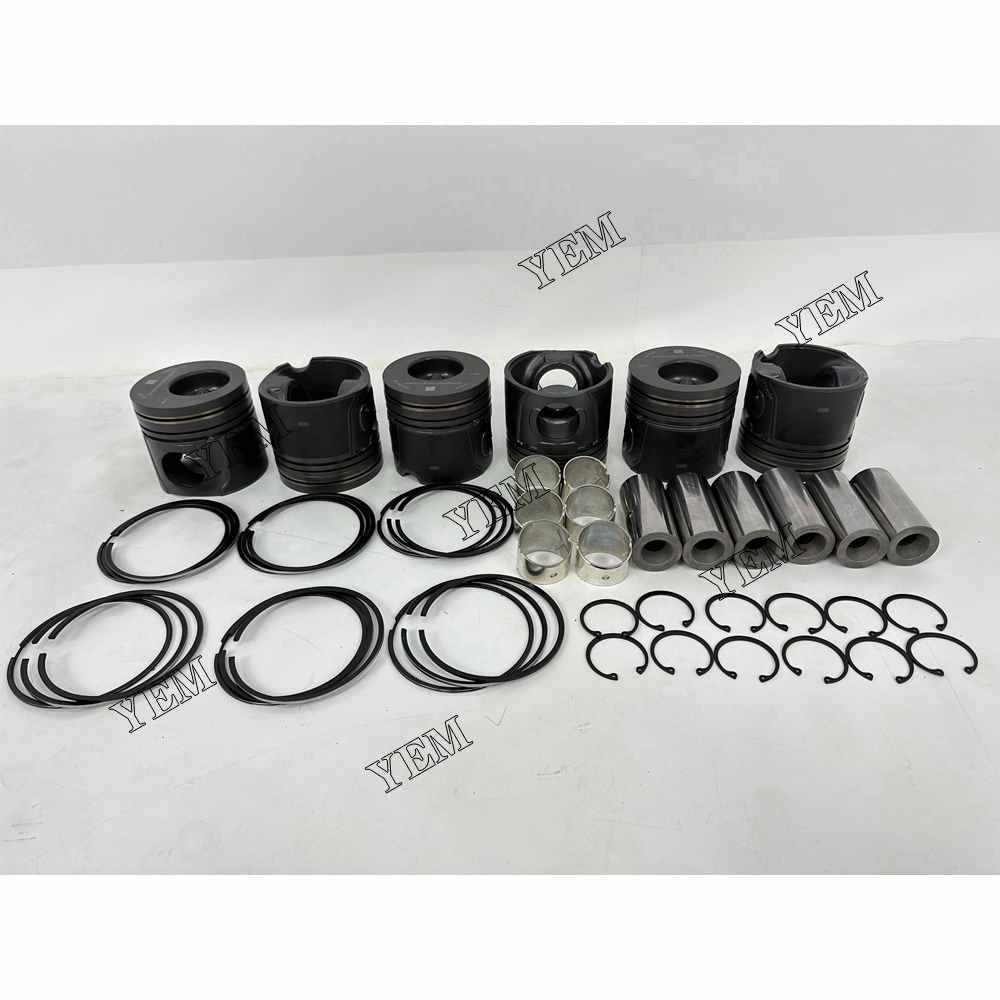 YEM Parts 6X 5343091 Piston With Rings For Cummins 6LTAA9.3 Engine For Cummins