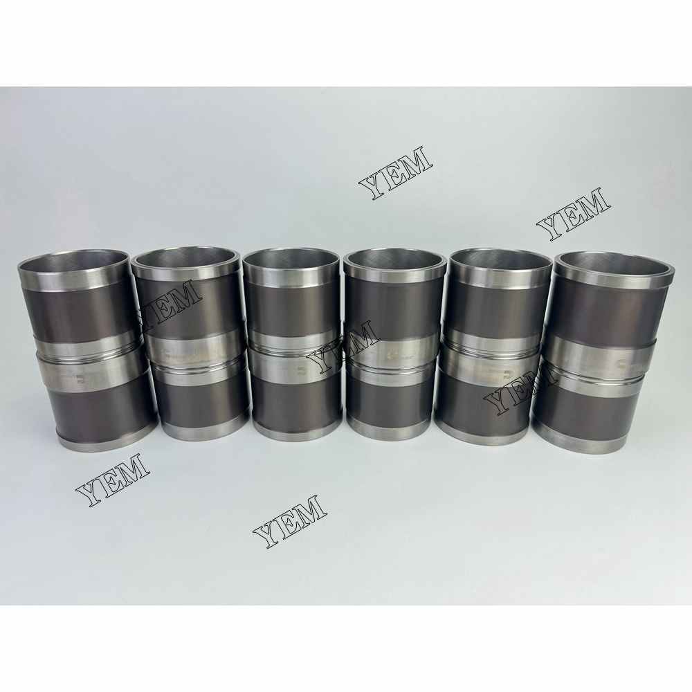 YEM Parts 6X 5290937 Cylinder Liner For Cummins 6LTAA9.3 excavator diesel engine For Cummins