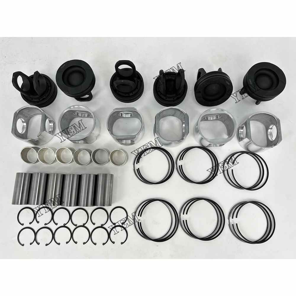 YEM Parts 6X Piston With Rings For Cummins M11 O&K RH 23.5 excavator Engine