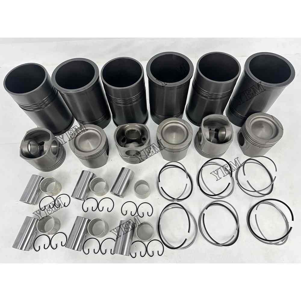 YEM Parts 6X 4089357 Cylinder Liner Kit For Cummins QSK23 Hitachi EX1200-6 excavator For Cummins