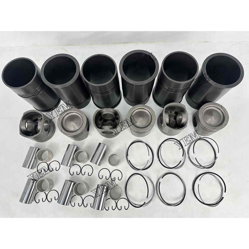 YEM Parts 6X 4089357 Cylinder Liner Kit For Cummins QSK23 Hitachi EX1200-6 excavator For Cummins