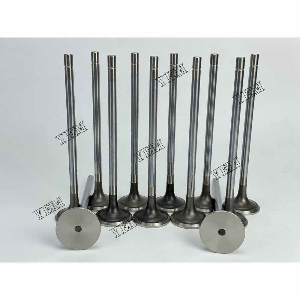 YEM Parts 12X 4007180 Exhaust Valve For Cummins QSK23 Hitachi EX 1200-6 excavator Engine For Cummins