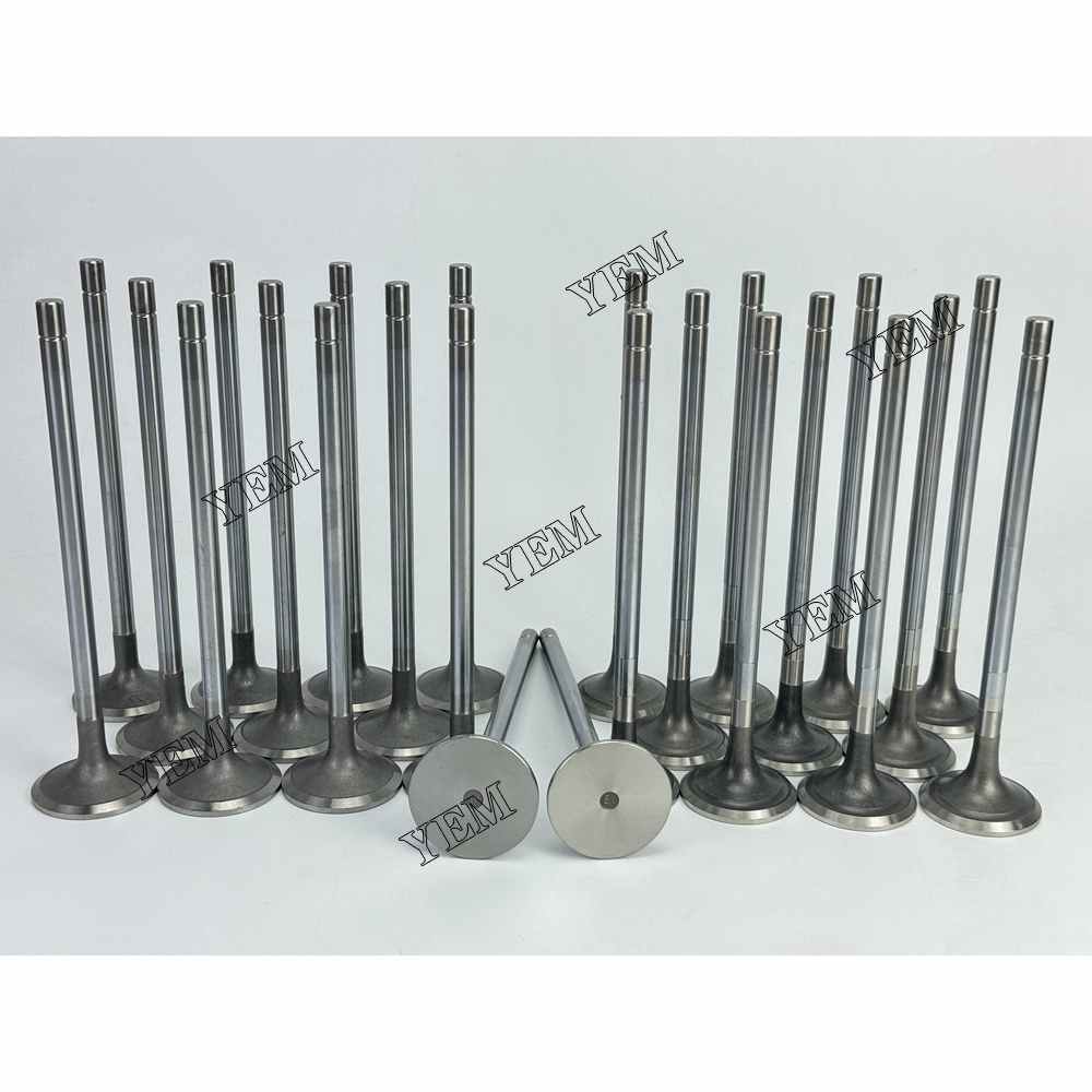 YEM Parts 24X 4007179 4007180 Intake & Exhaust Valve For Cummins QSK23 Hitachi EX1200-6
