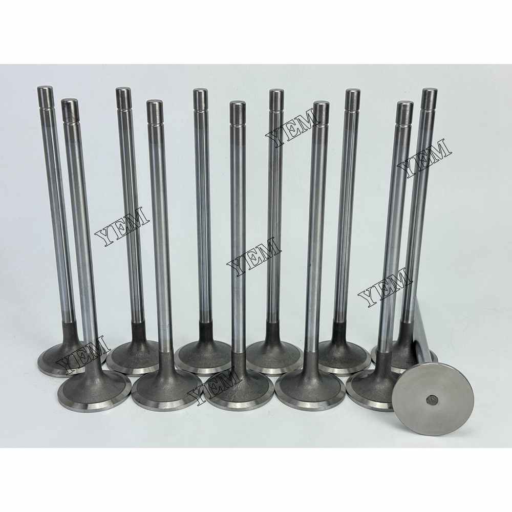 YEM Parts 12X 4007179 Intake Valve For Cummins QSK23 Hitachi EX 1200-6 excavator Engine