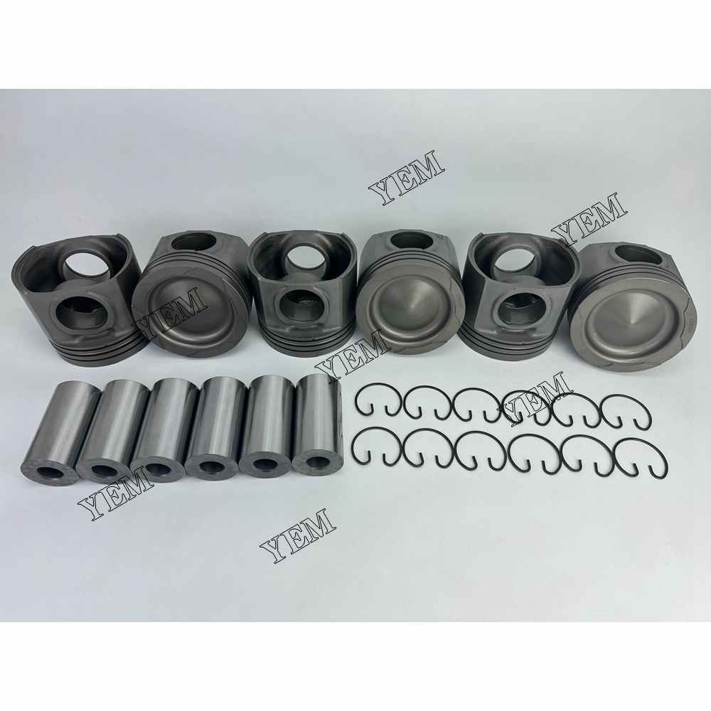 YEM Parts 6X 4095489 Piston std size 170mm For Cummins QSK23 Hitachi EX1200-6 excavator For Cummins