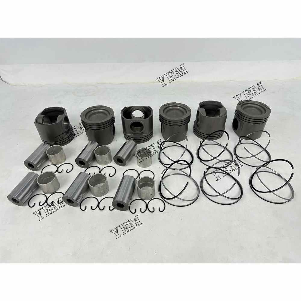 YEM Parts 6X 4095489 4089357 4095490 Piston With Rings For Cummins QSK23 Hitachi EX1200-6 For Cummins