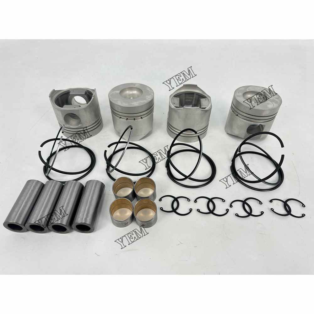 YEM Parts 4X Piston With Rings For YUNNEI YN33GBZ diesel engine spare parts For YUNNEI