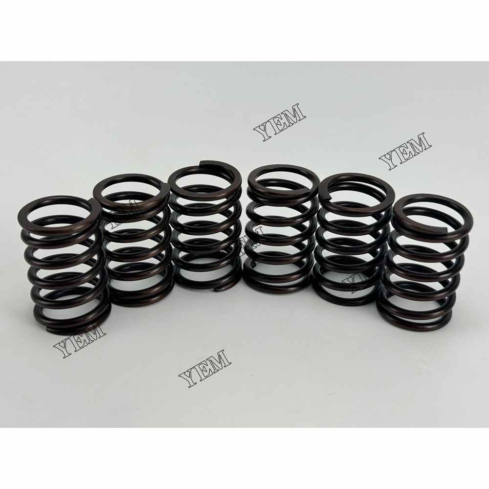 YEM Parts 6PCS For Isuzu Valve Spring 3LD1 Engine Spare Parts Hanix H 36 R excavator For Isuzu