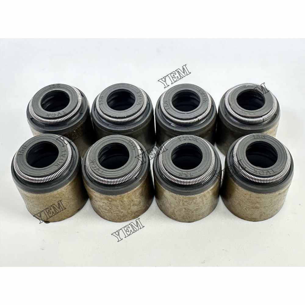 YEM Parts 8PCS For Isuzu Valve Oil Seal 4JB1 Engine Kobelco SK 60-III excavator
