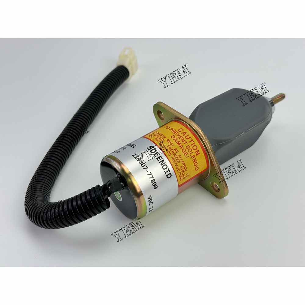YEM Parts 119807-77800 1753ES12A3UC5B1S1 Solenoid Valve for Yanmar 4TNE94 Fit Tractor