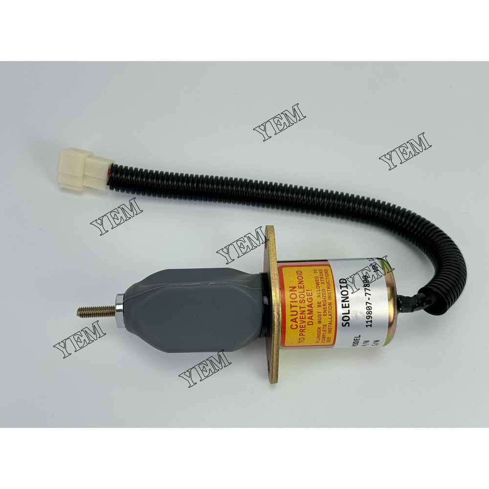 YEM Parts 119807-77800 1753ES12A3UC5B1S1 Solenoid Valve for Yanmar 4TNE94 Fit Tractor For Yanmar