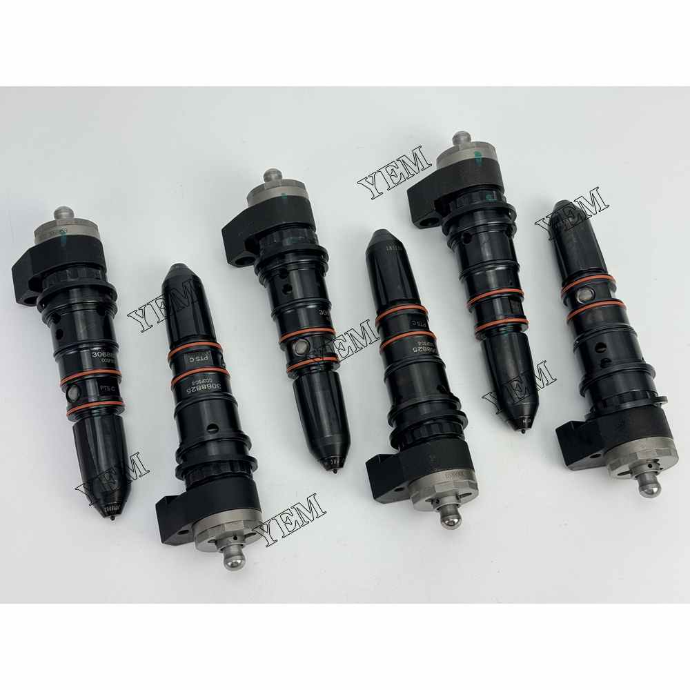 YEM Parts 6PCS Part Number 3068825 Fuel Injector For Cummins NT855 Engine For Cummins