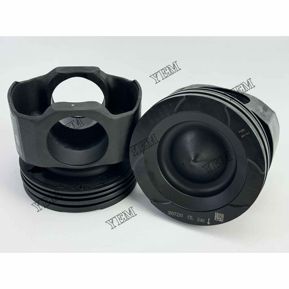 YEM Parts Part Number 3697229 3697230 3697158 3820782 Pistons STD For Cummins QSG12 Engine