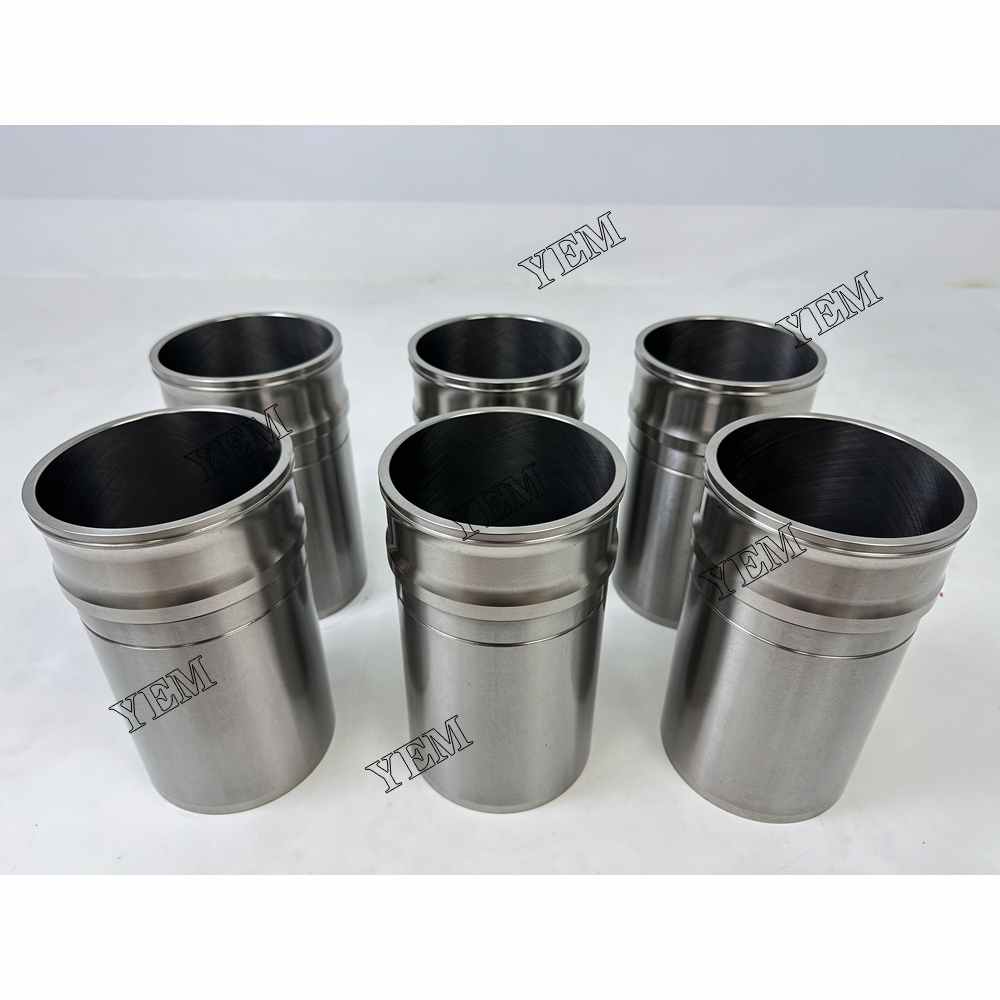 YEM Parts 6PCS 3697684+3697683 3696801 Cylinder Liner Sleeve For Cummins QSG12 Engine For Cummins