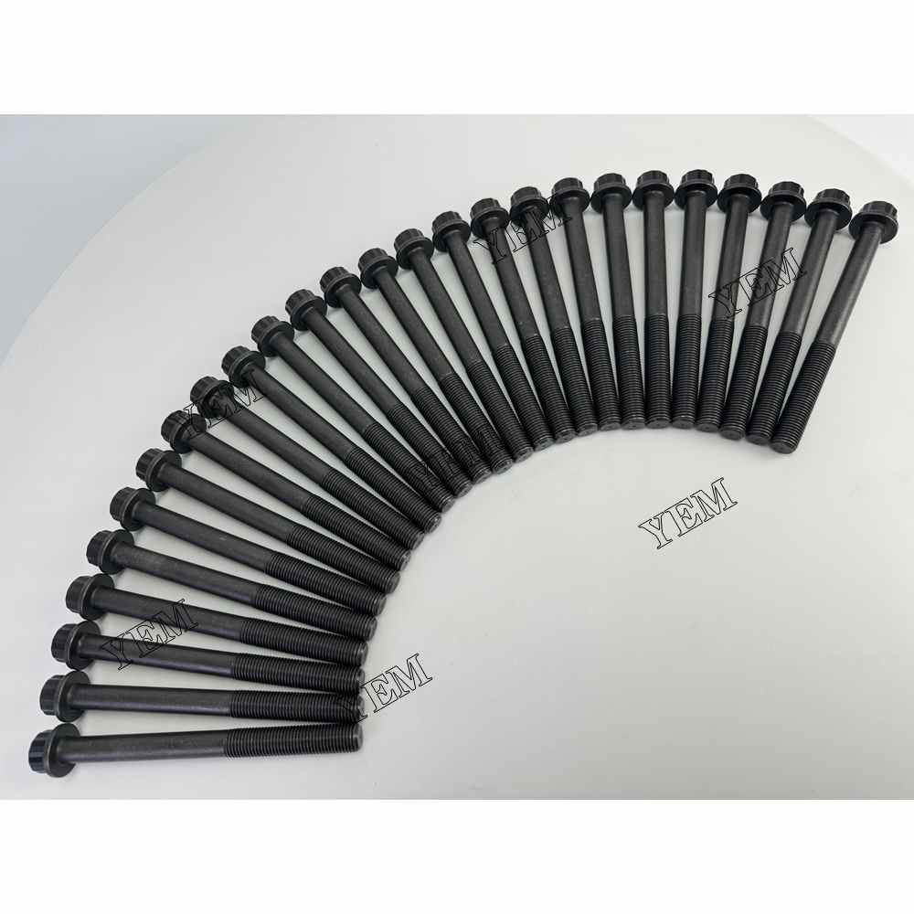 YEM Parts 26 PC For Doosan Head Bolt Set DL06 Engine Spare Parts DX 140 W excavator For Doosan