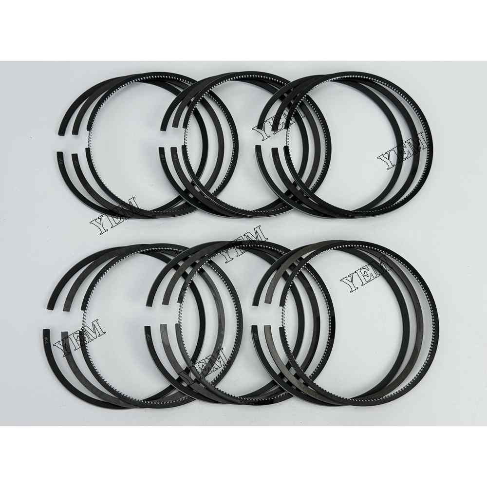 YEM Parts 6PCS Part Number RE55512 Piston Ring STD Size For John Deere 6068 Engine