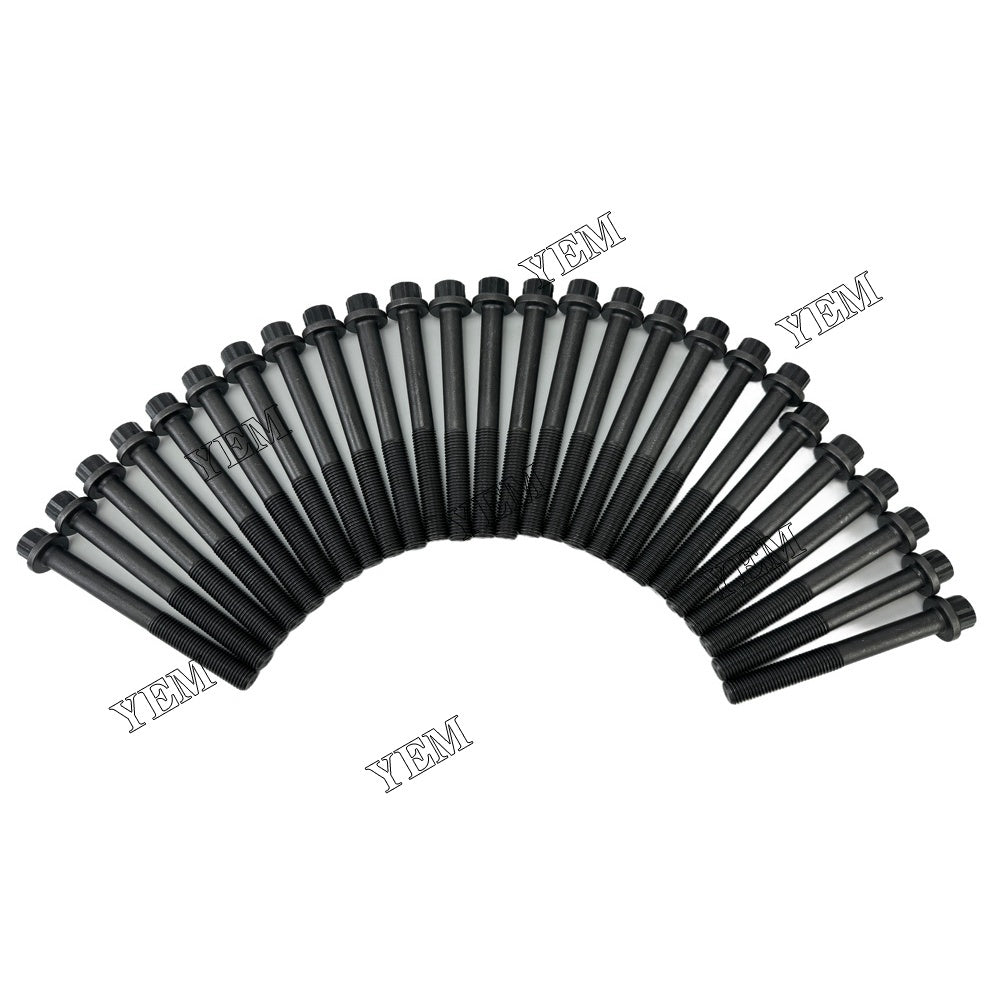 YEM Parts 26 PC For Isuzu Head Bolt Set 6BG1 Engine Spare Parts Koehring 662 excavator For Isuzu