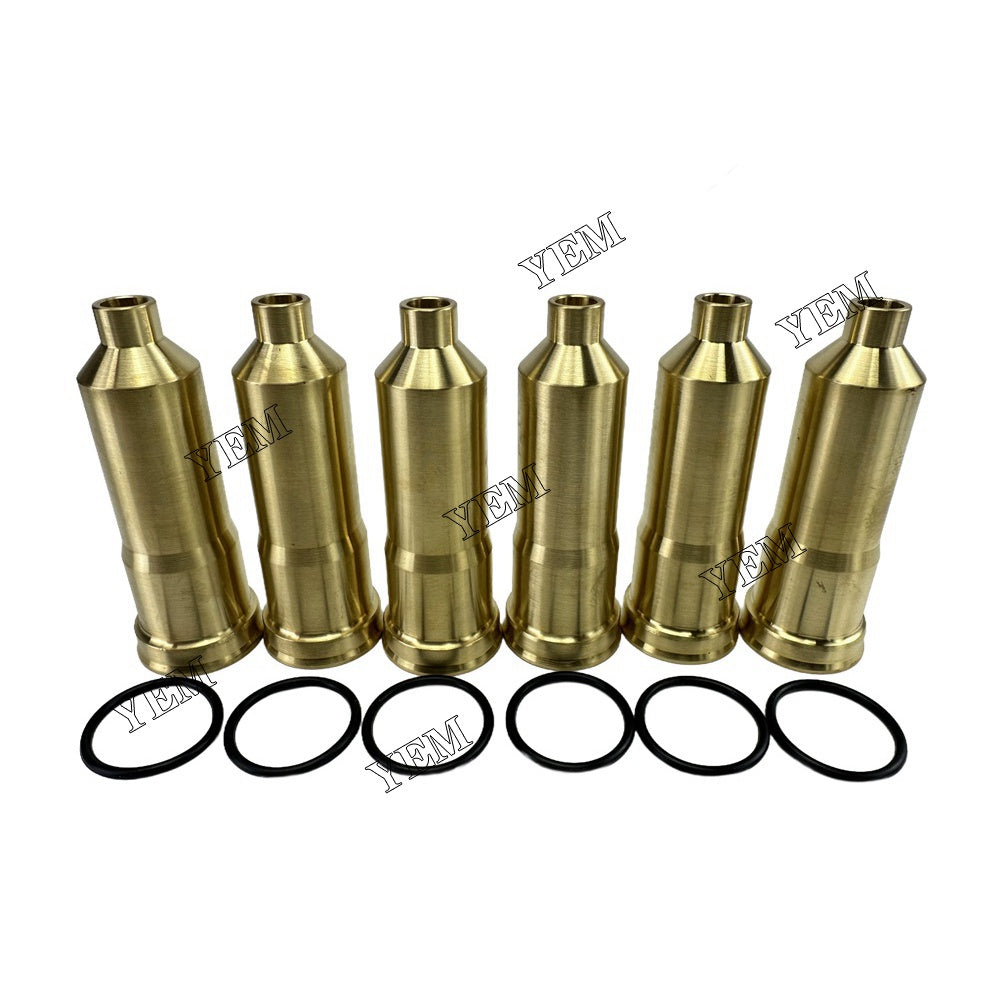 YEM Parts 6PCS Part Number 8-97602301-1 Fuel Injector Nozzle sleeve For Isuzu 6HK1 Engine