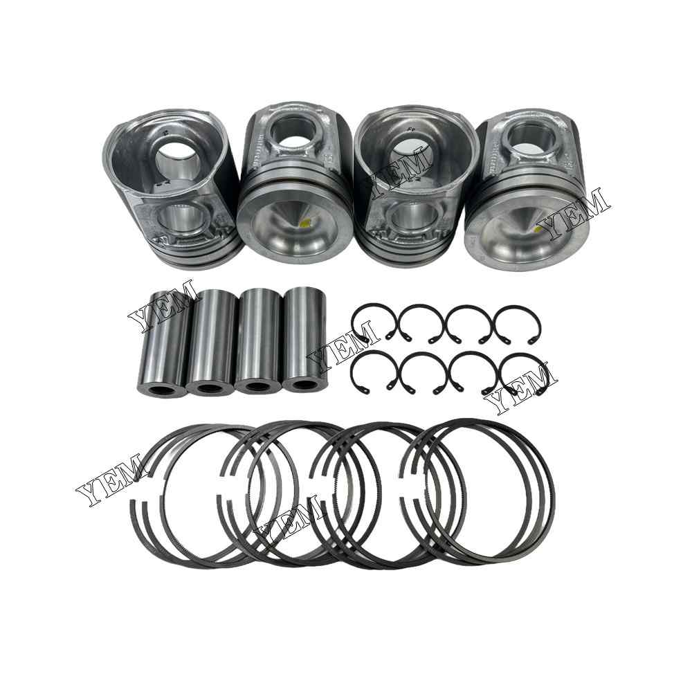 YEM Parts 4PCS Part Number U5PR0060 Piston and Ring set For Perkins 1104D-E44TA Engine For Perkins
