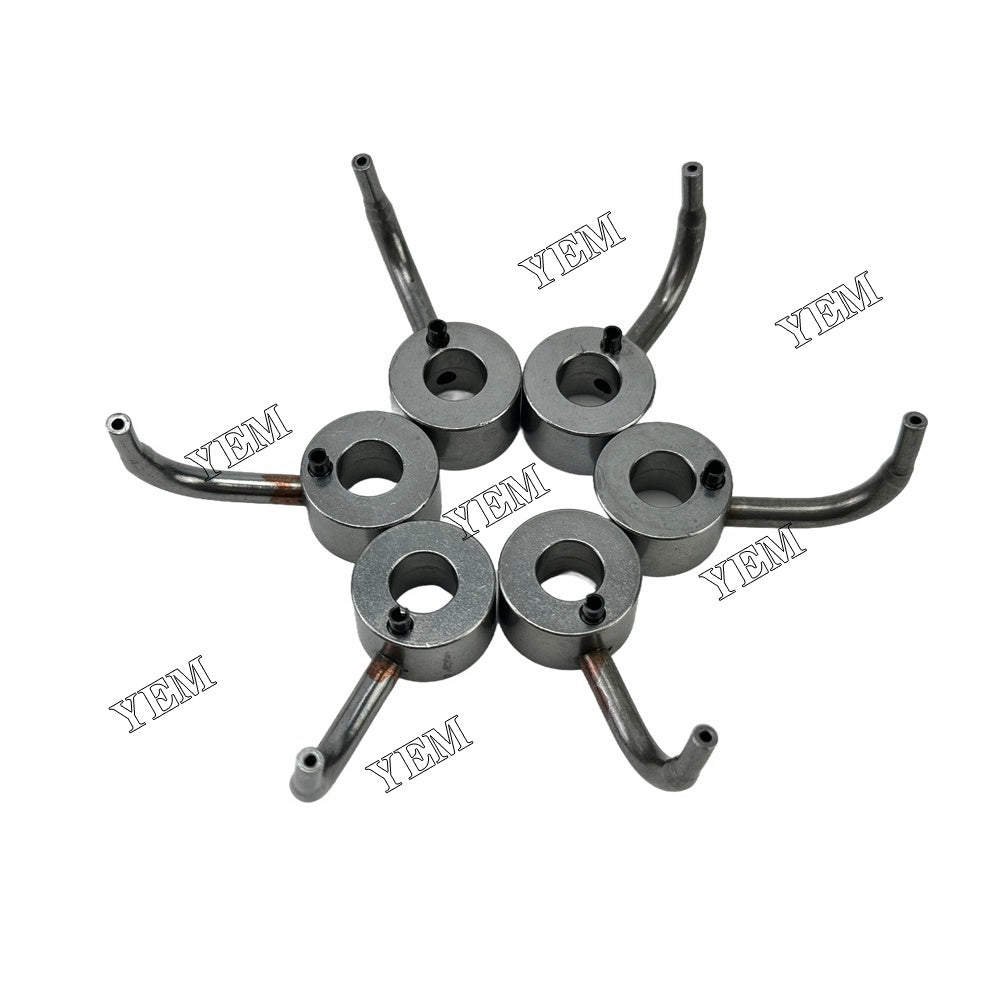 YEM Parts 6PCS 3536V002 4126X124 Oil Cooling Nozzle For Perkins 1106C-E60TA Engine For Perkins