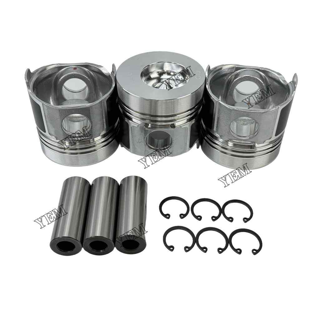 YEM Parts 3PCS For Yanmar Pistons STD 3T75HA Engine Spare Parts