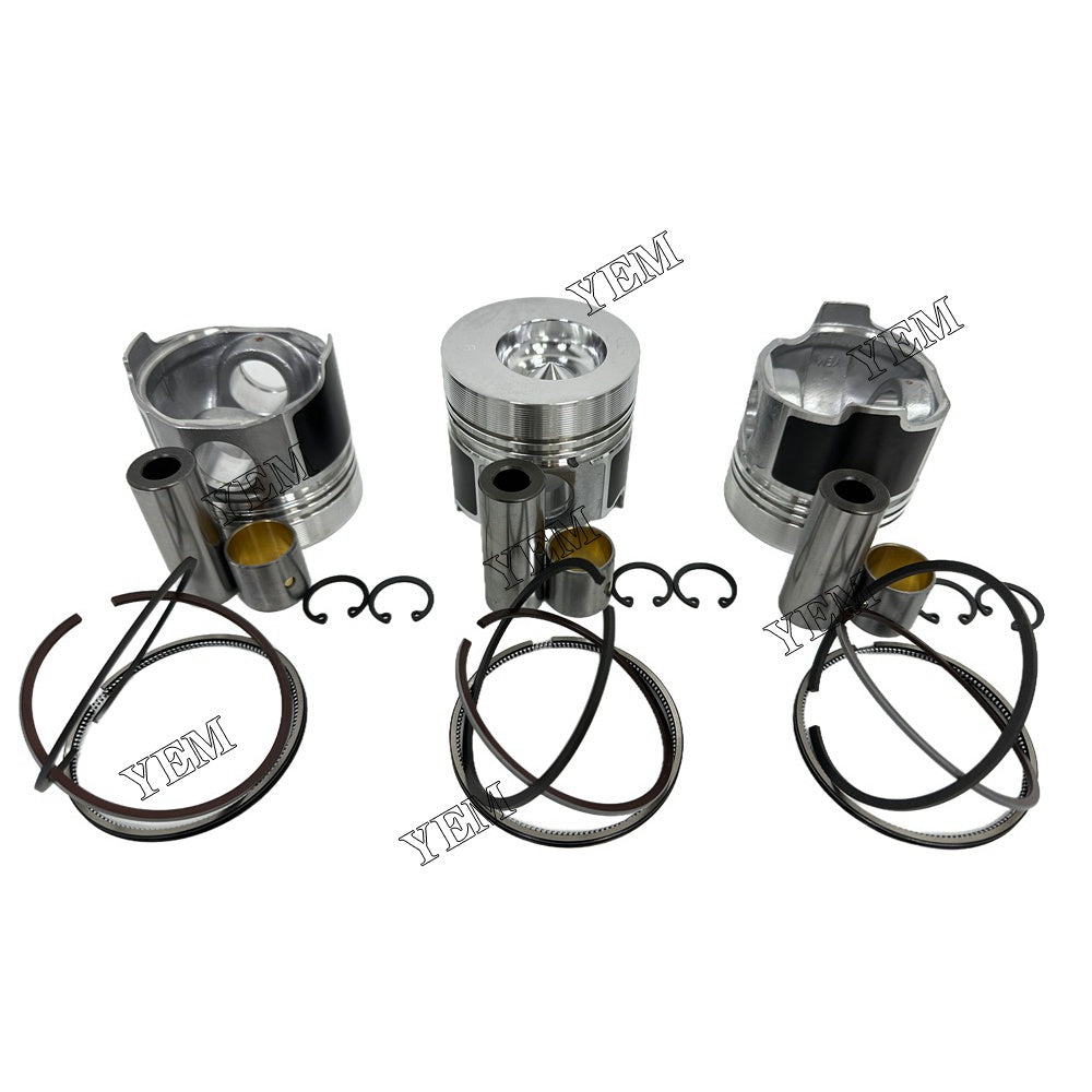 YEM Parts 3PCS For Yanmar Piston and Ring set 3T75HA Engine Spare Parts