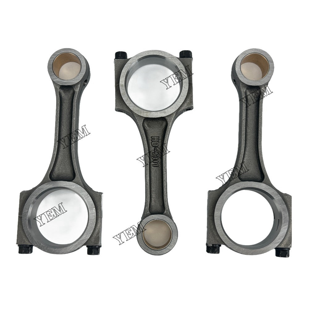 YEM Parts 3PCS For Yanmar Connecting Rod 3TNV80 Engine Spare Parts