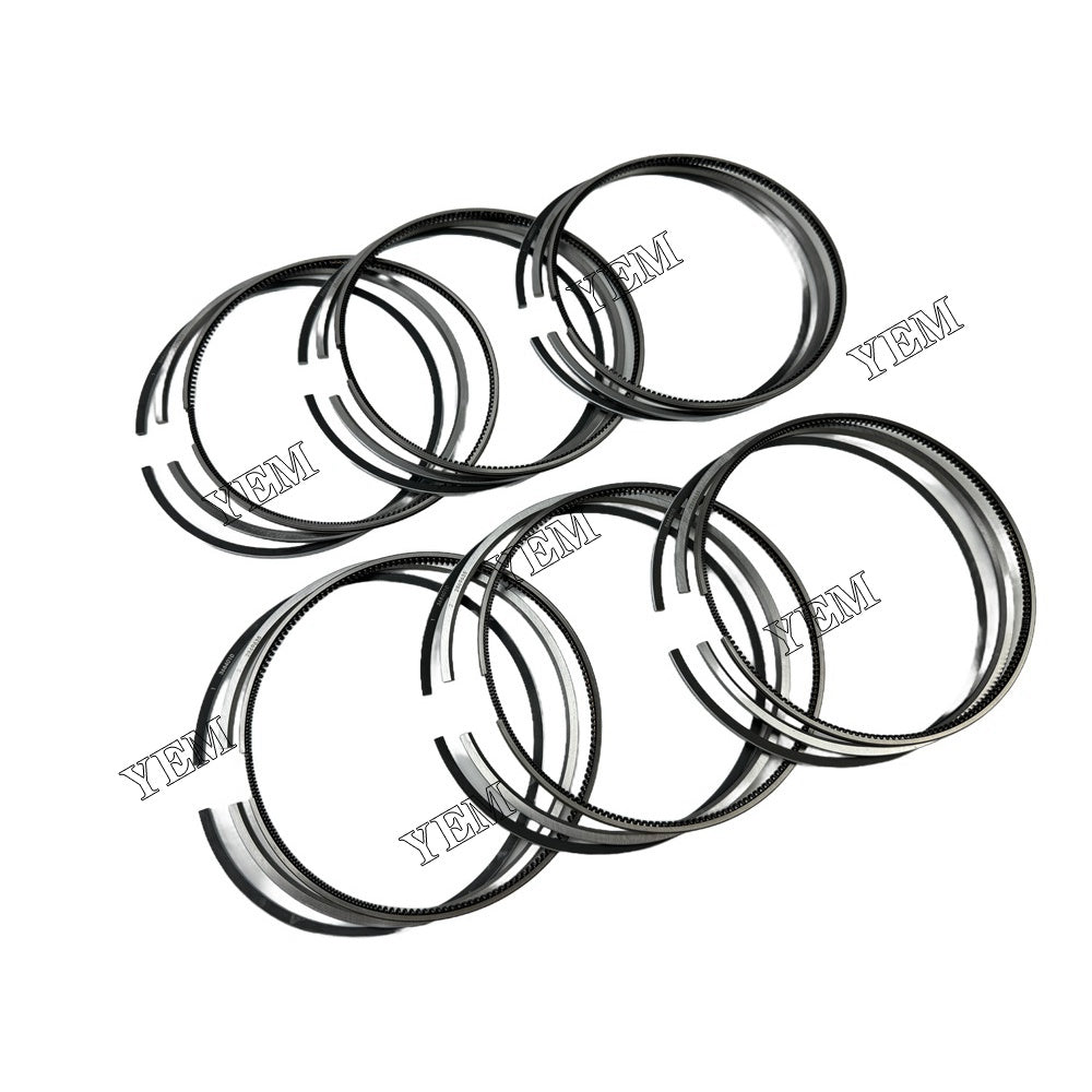 YEM Parts 6PCS 3684010&2869635&3682398 Piston Ring STD Size For Cummins ISX15 Engine For Cummins