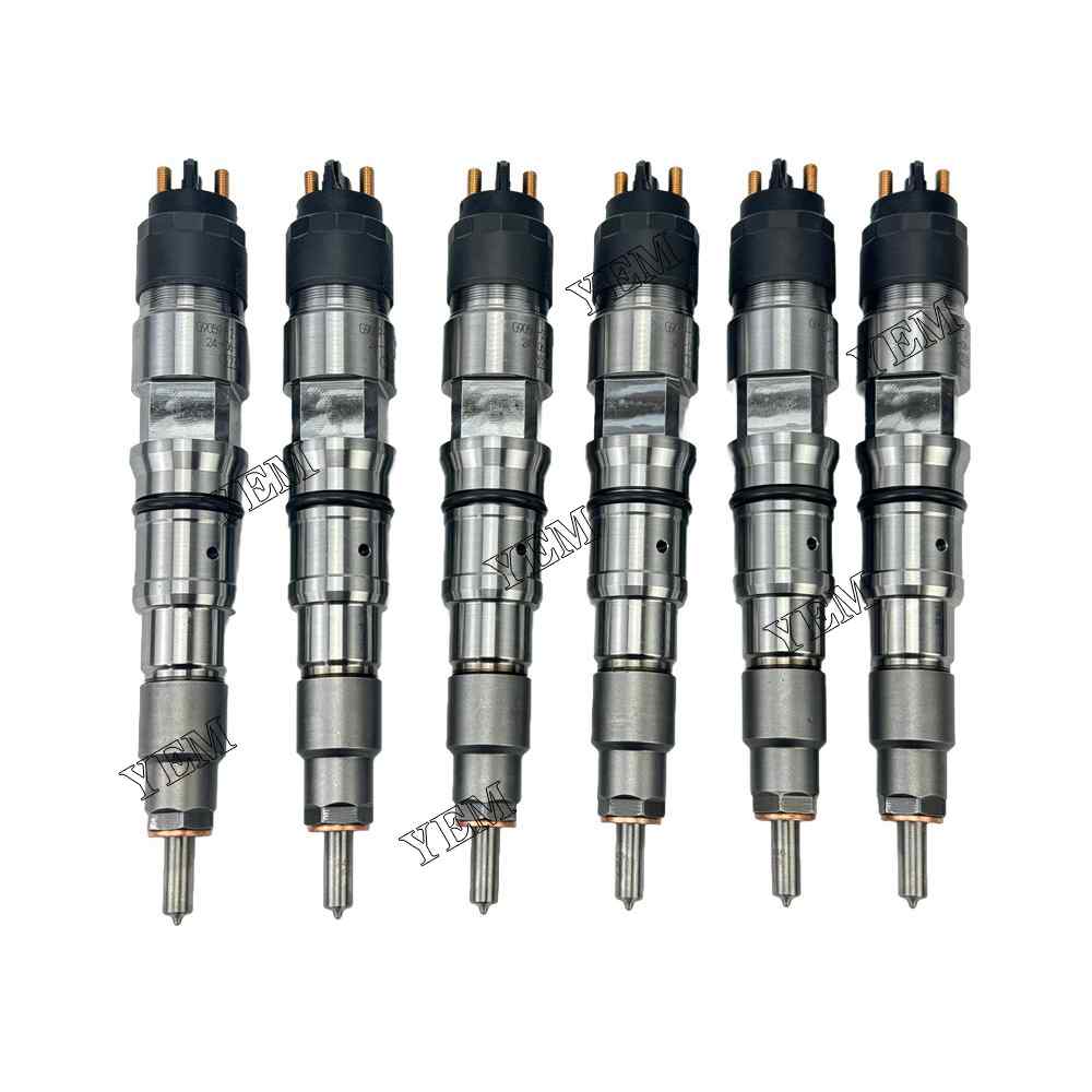 YEM Parts 6PCS Part Number 400903-00104 0445120376 Fuel Injector For Doosan DL06 Engine