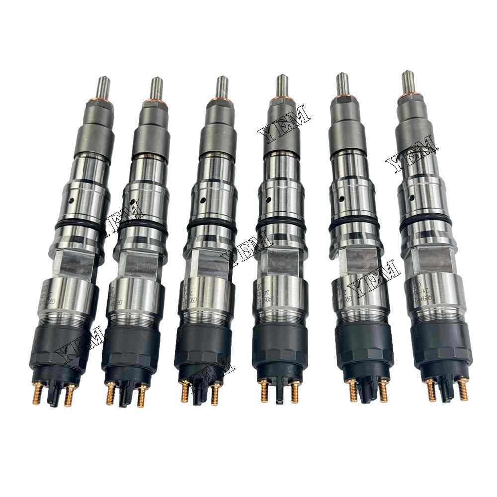 YEM Parts 6PCS Part Number 400903-00104 0445120376 Fuel Injector For Doosan DL06 Engine For Doosan