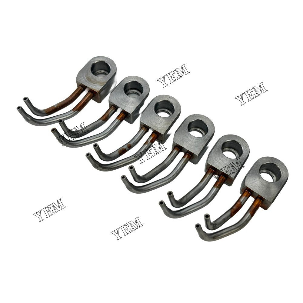 YEM Parts 6PCS Part Number 2764637 Oil Cooling Nozzle For Caterpillar 3406E C15 C16 Engine For Caterpillar